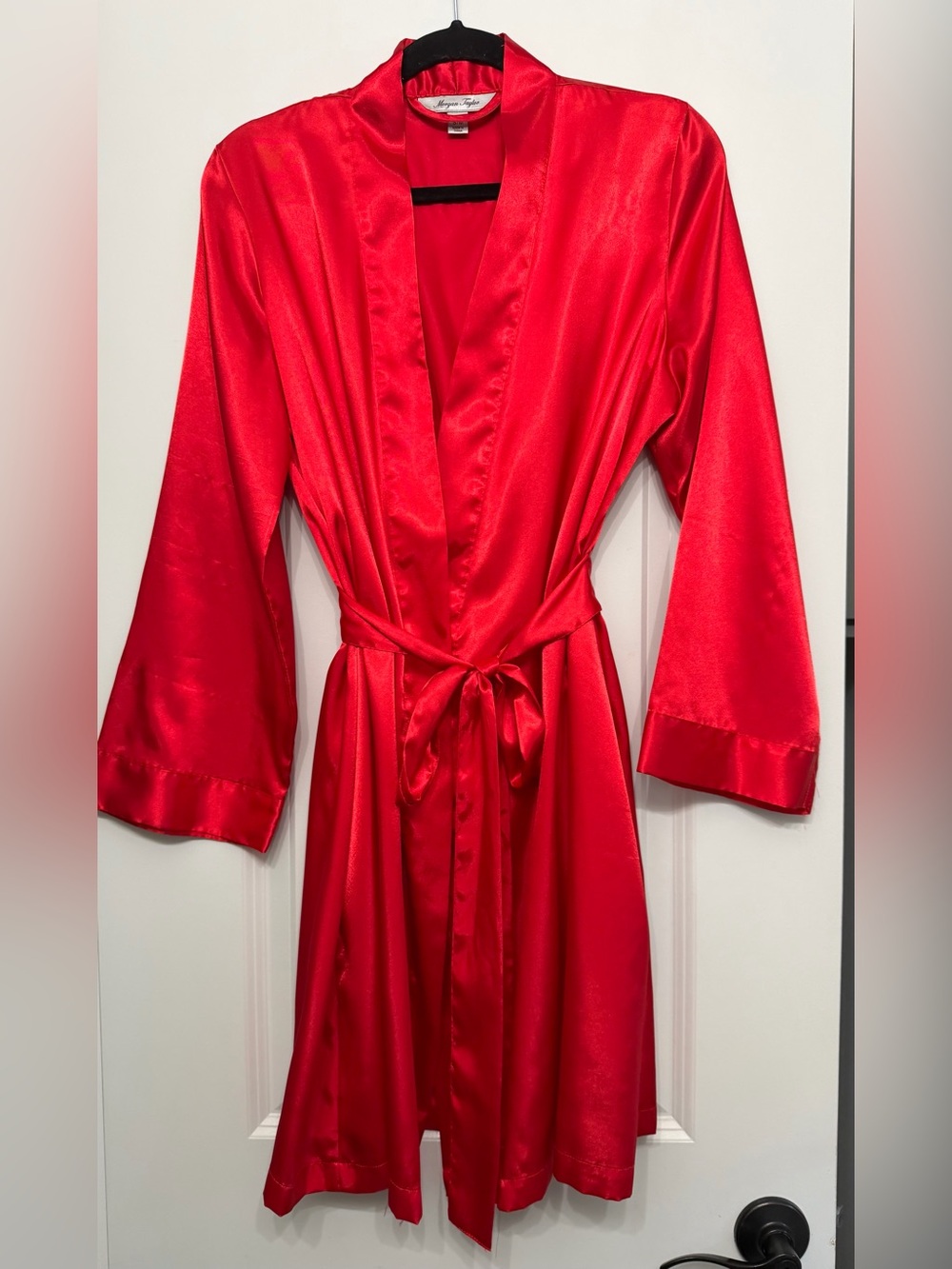 Morgan Taylor Vibrant Red Satin Bathrobe